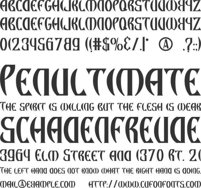 Bioned font preview