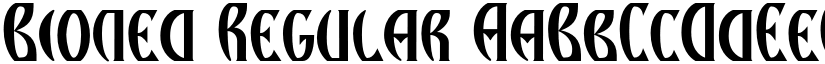 Bioned Regular font
