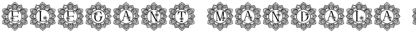 Elegant Mandala Monogram Font Regular font
