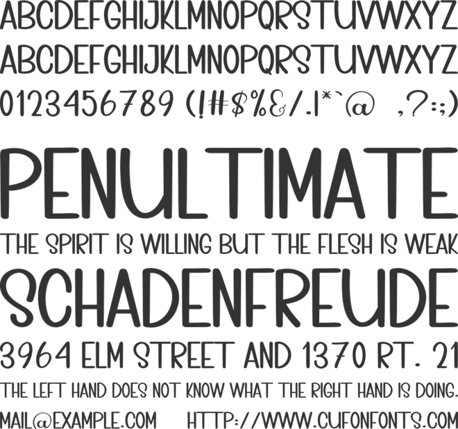 Morning Family font preview