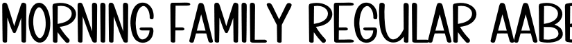 Morning Family Regular font