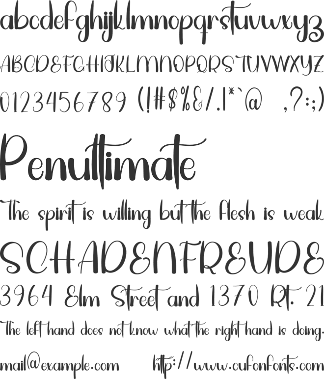 Saturday Valentine font preview
