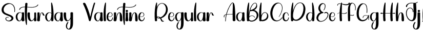 Saturday Valentine Regular font