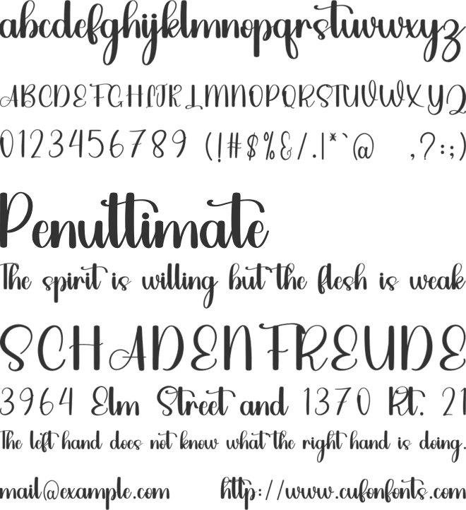 Mama Vocation font preview