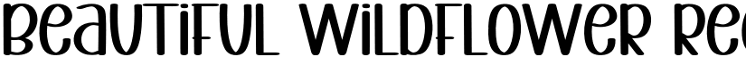 Beautiful Wildflower Regular font