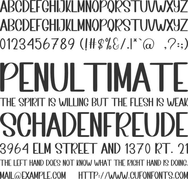 Black Lens font preview