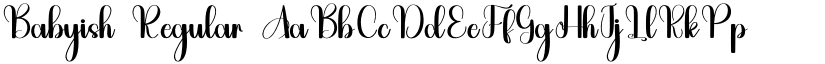 Babyish Regular font