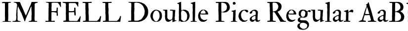 IM FELL Double Pica Regular font