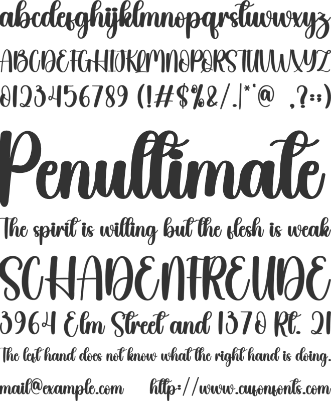 Sunnysun font preview