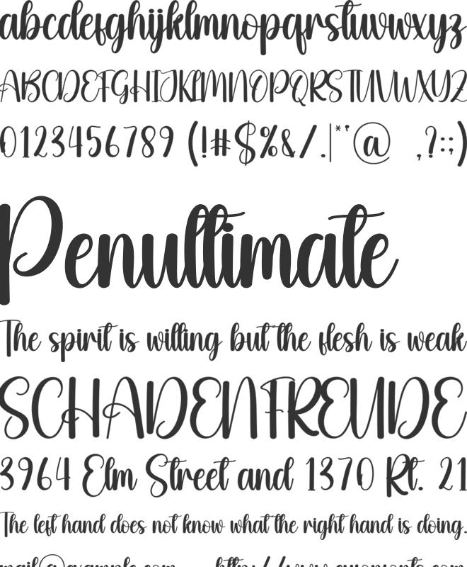 Sunburn font preview