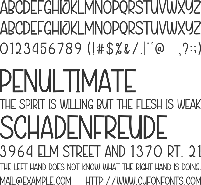 Special February font preview