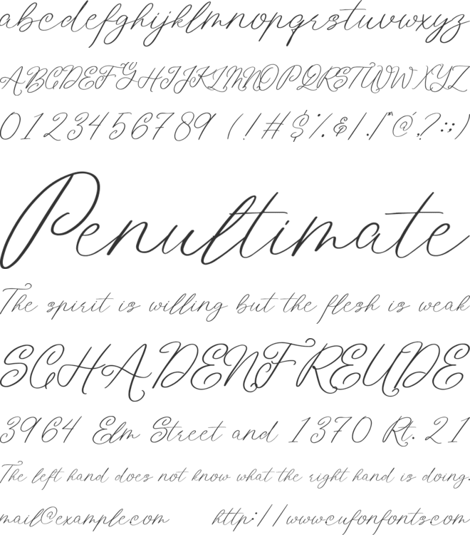 Rochette font preview