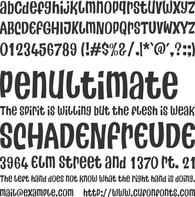 Fresh Baked font preview