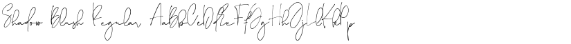 Shadow Blush Regular font