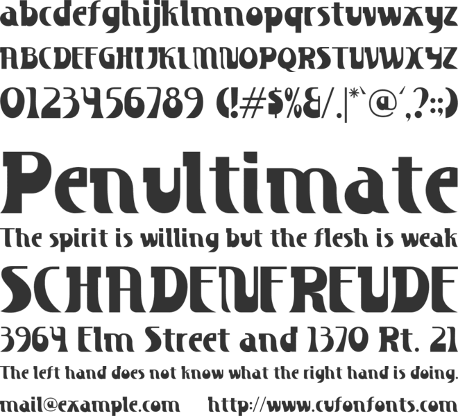 Ruteborn font preview