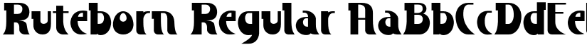 Ruteborn Regular font