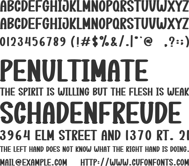 Healthy Food font preview