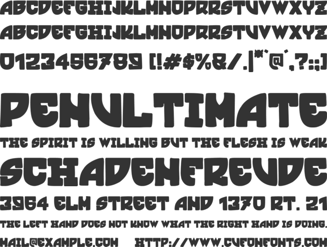 Big Ultra Party font preview