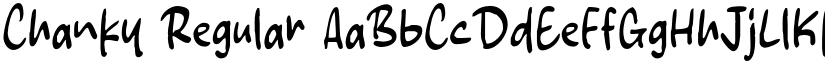 Chanky Regular font