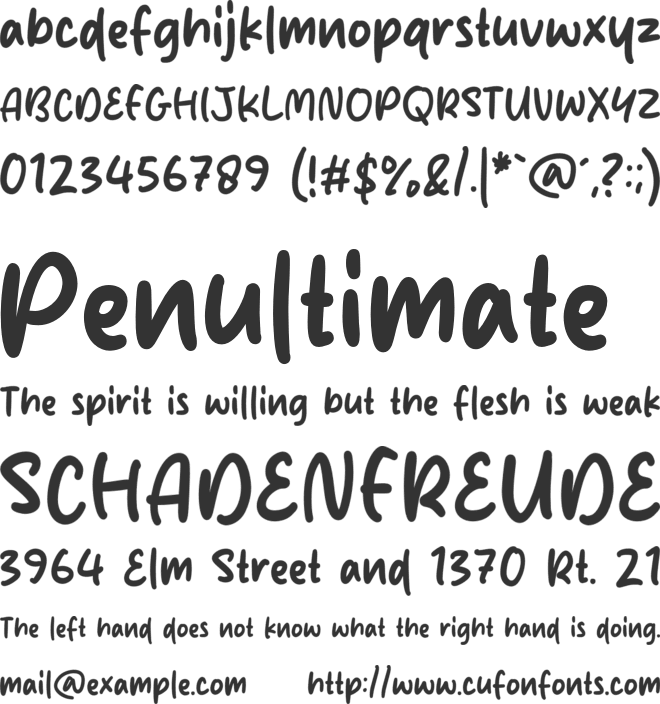 Midnight Sunday font preview