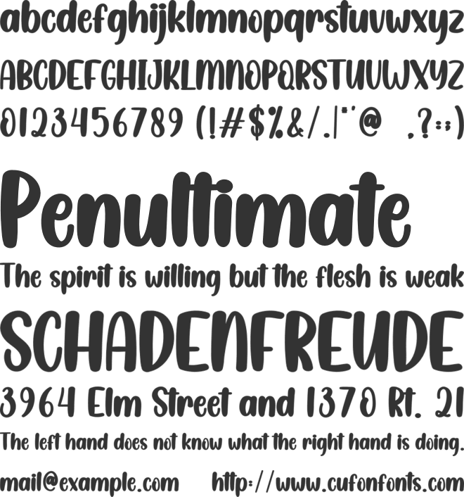 Pure Milk font preview