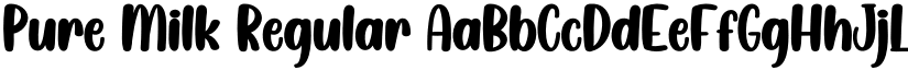 Pure Milk Regular font