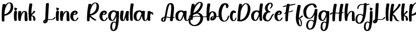 Pink Line Regular font
