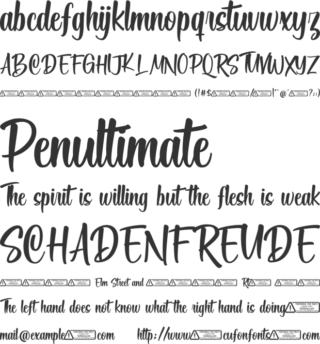 Get The Love font preview