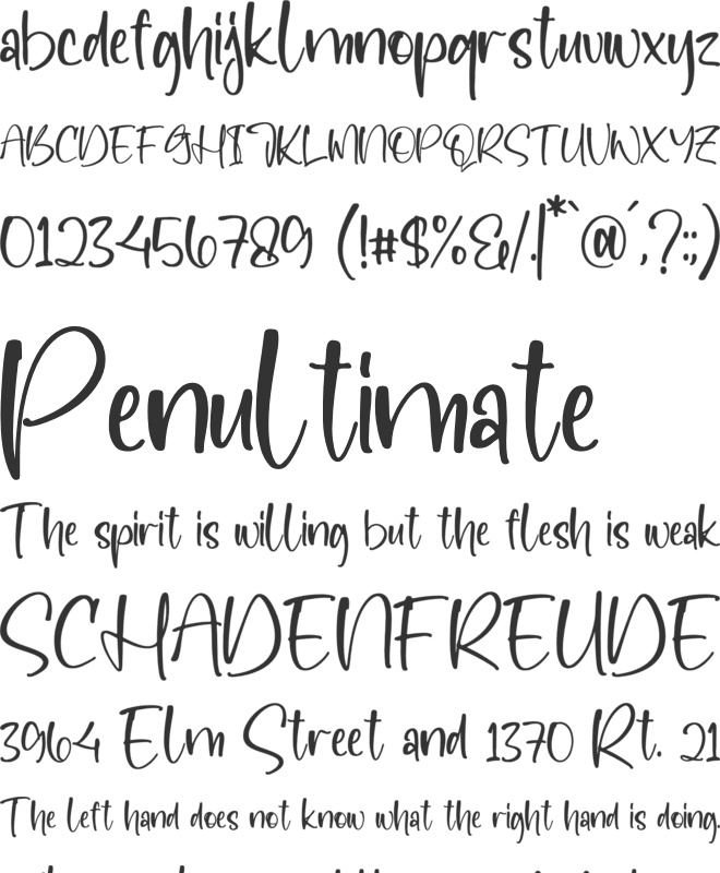 Kallimaya font preview