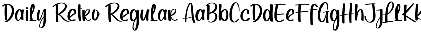 Daily Retro Regular font