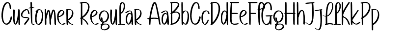 Customer Regular font