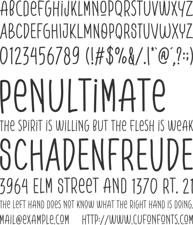 Orange Syrup font preview