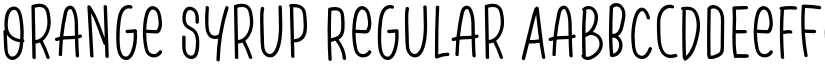 Orange Syrup Regular font