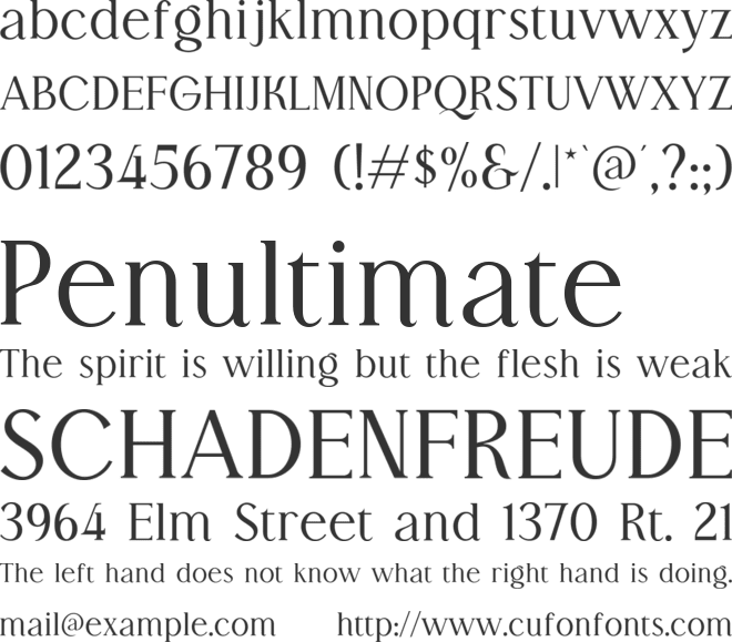 Moodisst font preview