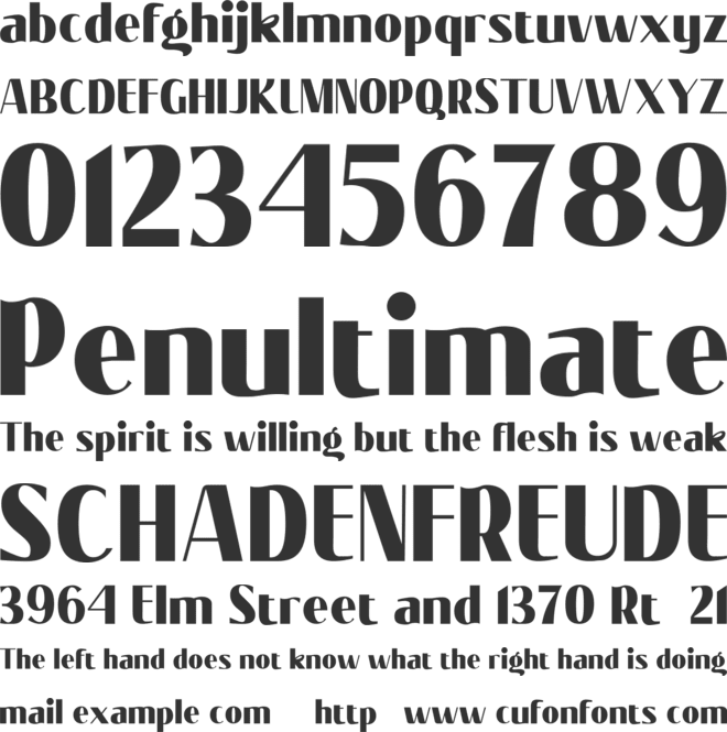 Podiefa font preview