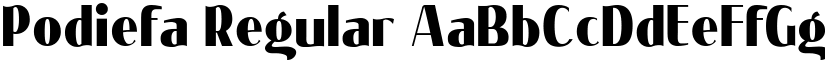Podiefa Regular font