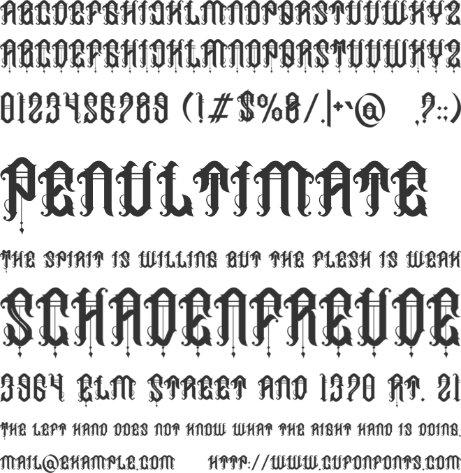 Prahesy font preview