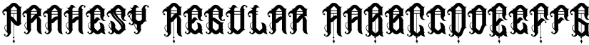 Prahesy Regular font