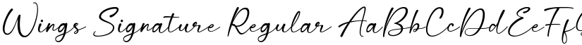 Wings Signature Regular font