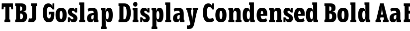 TBJ Goslap Display Condensed Bold font