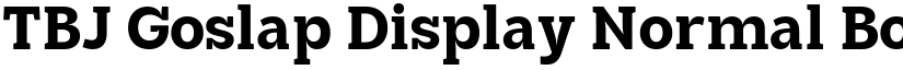 TBJ Goslap Display Normal Bold font
