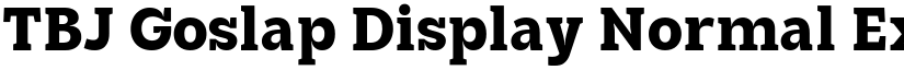 TBJ Goslap Display Normal Extra Bold font