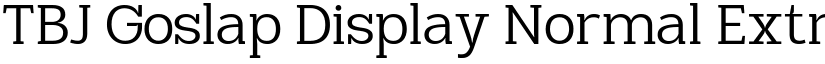 TBJ Goslap Display Normal Extra Light font