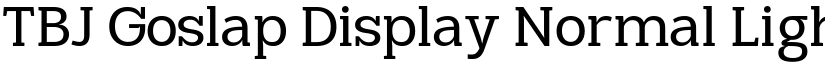 TBJ Goslap Display Normal Light font