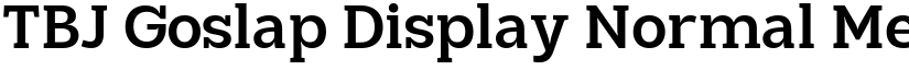 TBJ Goslap Display Normal Medium font