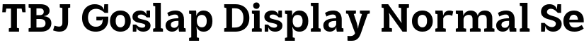 TBJ Goslap Display Normal Semi Bold font