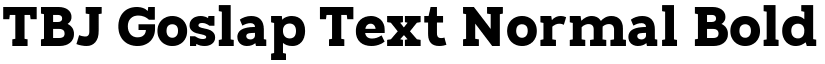 TBJ Goslap Text Normal Bold font