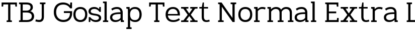 TBJ Goslap Text Normal Extra Light font