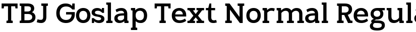 TBJ Goslap Text Normal Regular font