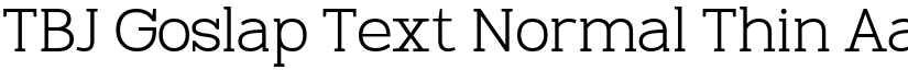 TBJ Goslap Text Normal Thin font